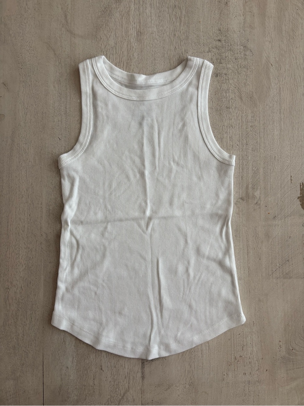 SO White Ribbed Tank Top